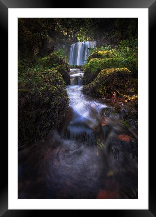Sgwd yr Eira waterfall Framed Mounted Print by Leighton Collins