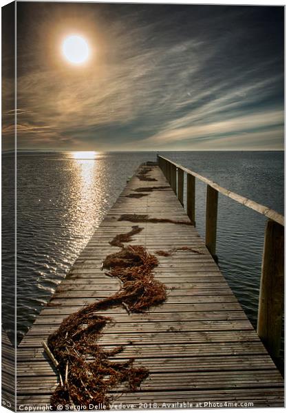 the wooden walkway Canvas Print by Sergio Delle Vedove