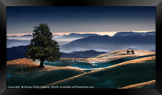 the panorama of the mountains Framed Print by Sergio Delle Vedove