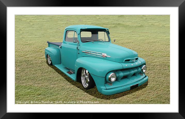 Vintage Ford F1 Half-Ton Pickup Framed Mounted Print by Kevin Maughan