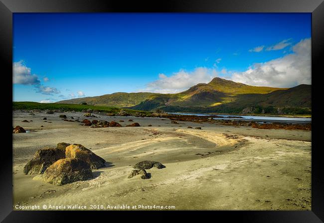 The beach at Loch Buie               Framed Print by Angela Wallace