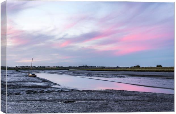 Red sunset Oare Creek Canvas Print by Robin Lee