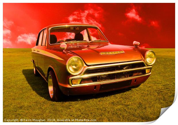 Ford Cortina Mark 1 Dramatic Look Print by Kevin Maughan