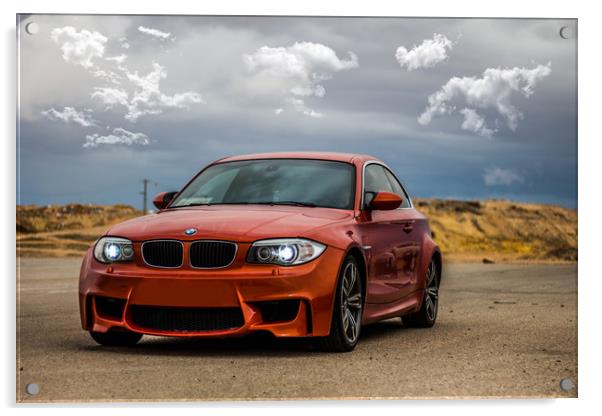 BMW on the race track Acrylic by yeshaya dinerstein