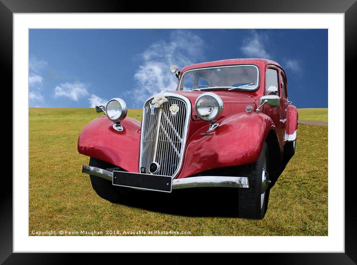 Citroen Traction Avant Framed Mounted Print by Kevin Maughan