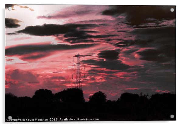 Pylon at sunset Acrylic by Kevin Maughan