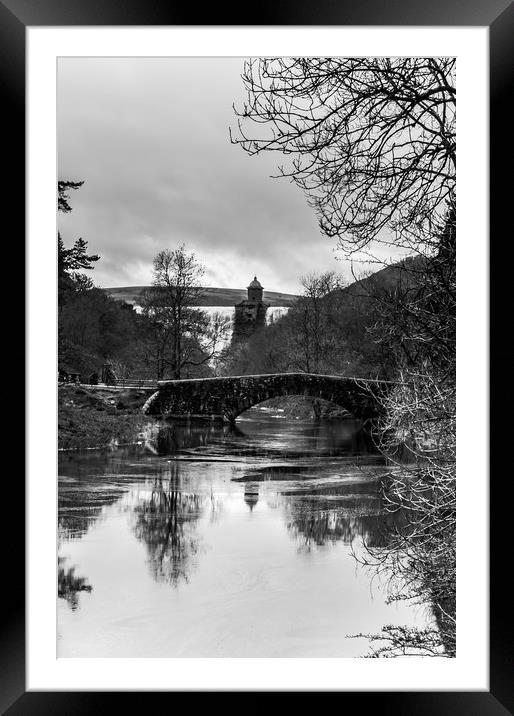 Pen y garreg Dam and bridge Elan Valley Wales Framed Mounted Print by Robin Lee