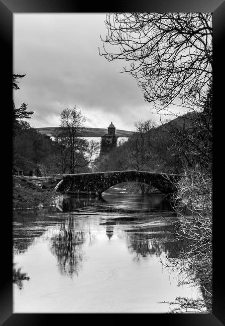 Pen y garreg Dam and bridge Elan Valley Wales Framed Print by Robin Lee