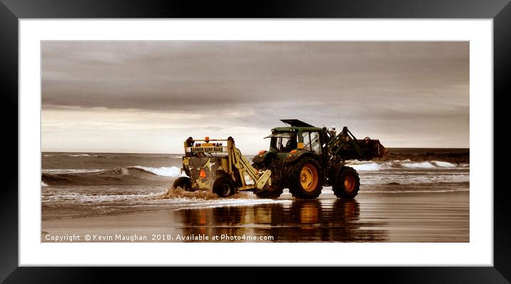 Tractor Pulling Barber Rake  Framed Mounted Print by Kevin Maughan