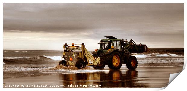 Tractor Pulling Barber Rake  Print by Kevin Maughan