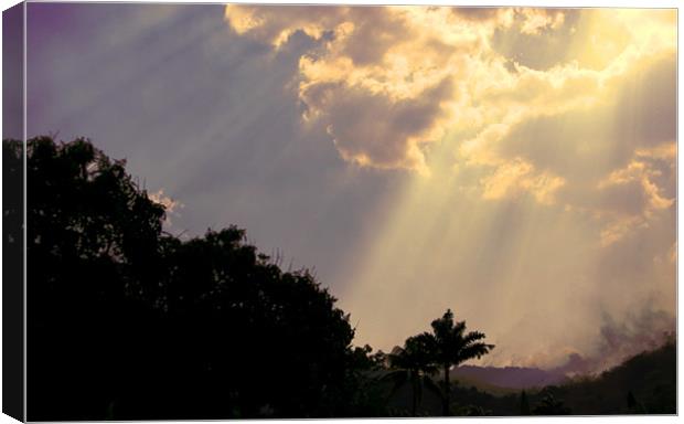 A Caribbean Dusk Canvas Print by Ashley Allen