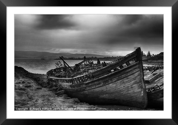 The Graveyard for boats                Framed Mounted Print by Angela Wallace