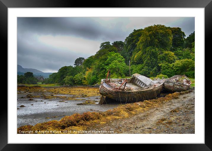 Forgotten  Boats   Framed Mounted Print by Angela Wallace