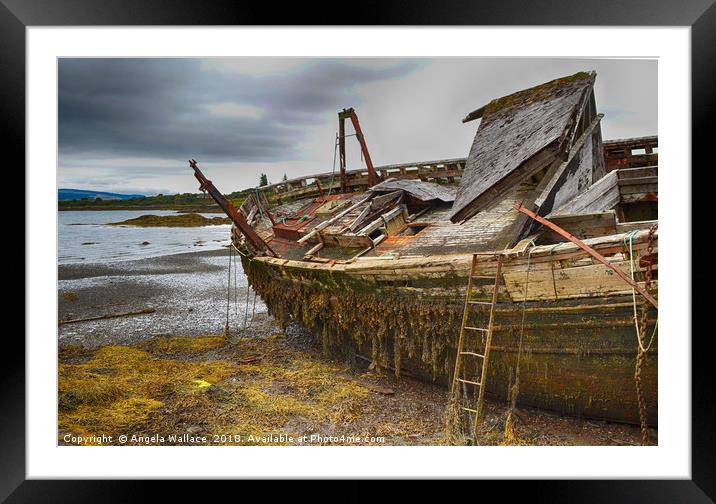 Abandoned  the Boat               Framed Mounted Print by Angela Wallace