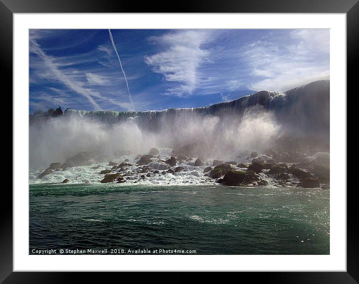 The American Falls Framed Mounted Print by Stephen Maxwell