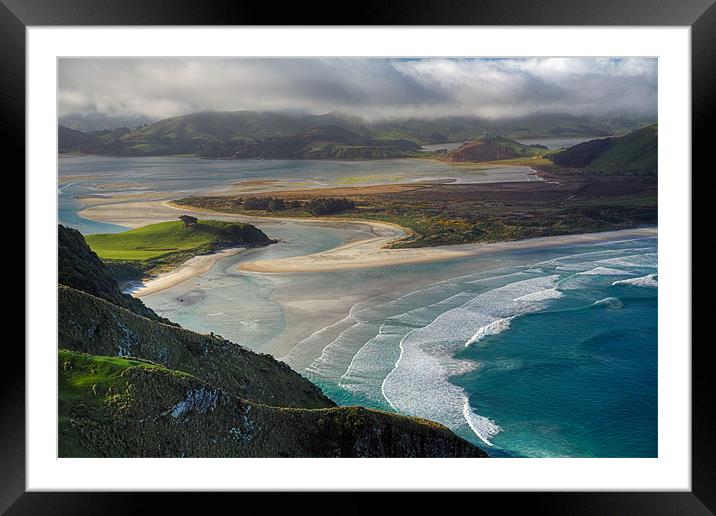 Hoopers Inlet, Otago Peninsula Framed Mounted Print by Andrew Scoggins