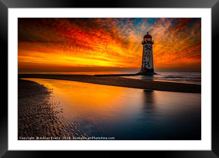 The Abandoned Talacre Lighthouse Framed Mounted Print by Adrian Evans