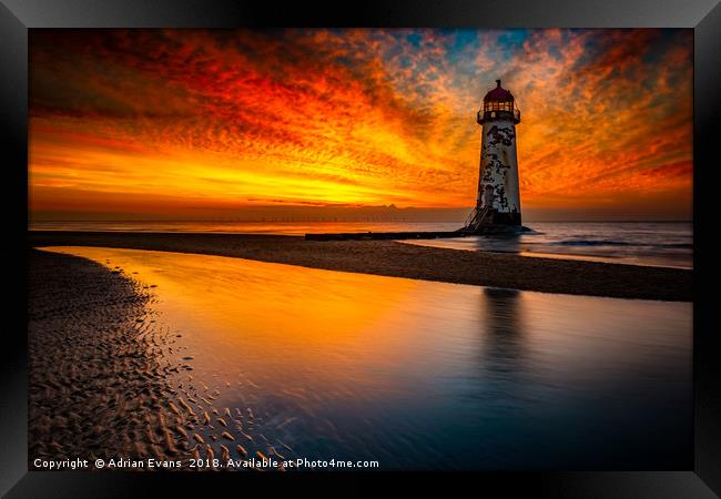 The Abandoned Talacre Lighthouse Framed Print by Adrian Evans