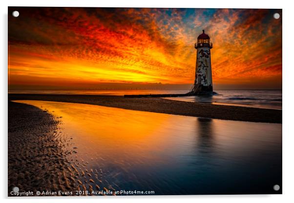 The Abandoned Talacre Lighthouse Acrylic by Adrian Evans