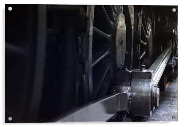 Steam Train wheels Acrylic by Oxon Images