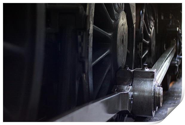 Steam Train wheels Print by Oxon Images