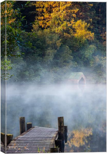 Old Boat House at Loch Ard Canvas Print by George Robertson