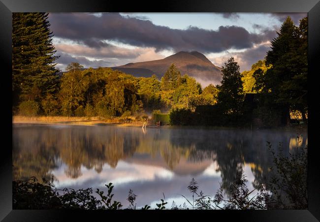 Reflections of Ben Lomond in Loch Ard Framed Print by George Robertson
