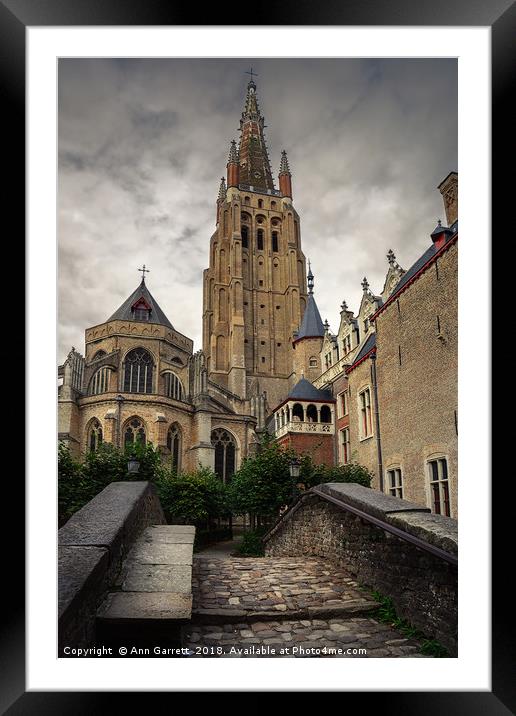 The Church of Our Lady Bruges Framed Mounted Print by Ann Garrett