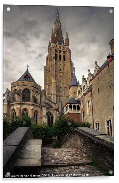 The Church of Our Lady Bruges Acrylic by Ann Garrett