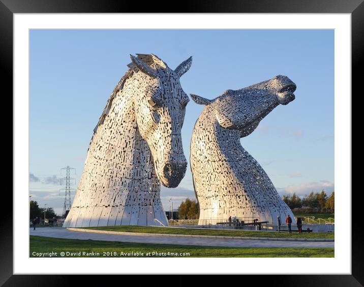 The Kelpies sculptures , the Helix , Falkirk Framed Mounted Print by Photogold Prints