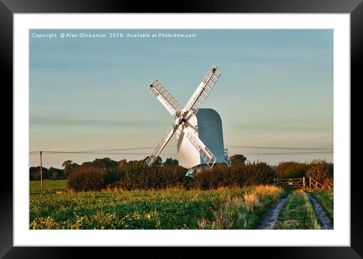 Chillenden Windmill in Kent Framed Mounted Print by Alan Glicksman