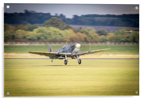 Spitfire MH434 Takes Off Acrylic by J Biggadike