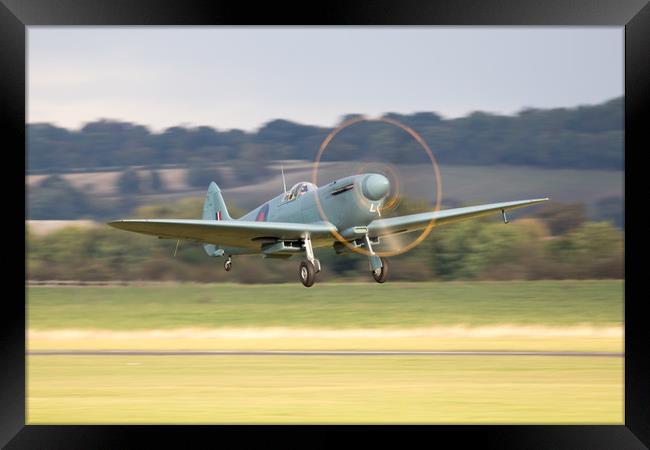 Spitfire PL965 Takes Off Framed Print by J Biggadike