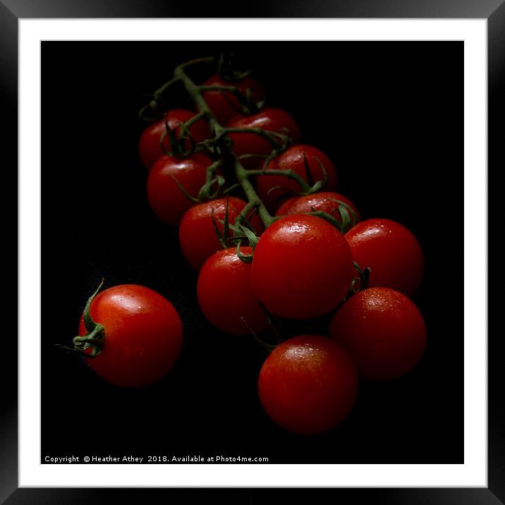 Cherry tomatoes 1 Framed Mounted Print by Heather Athey