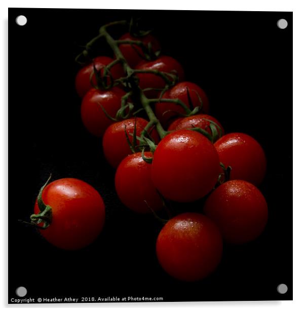 Cherry tomatoes 1 Acrylic by Heather Athey