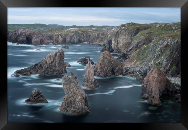 Mangersta sea stacks Framed Print by Robert McCristall