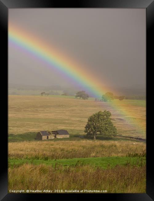 Rural rainbow Framed Print by Heather Athey
