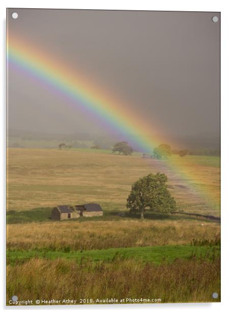 Rural rainbow Acrylic by Heather Athey