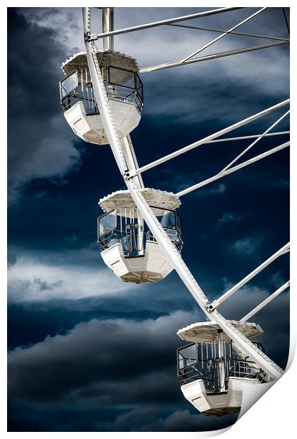 Ferris  Big wheel, Bournemouth. Print by Maggie McCall