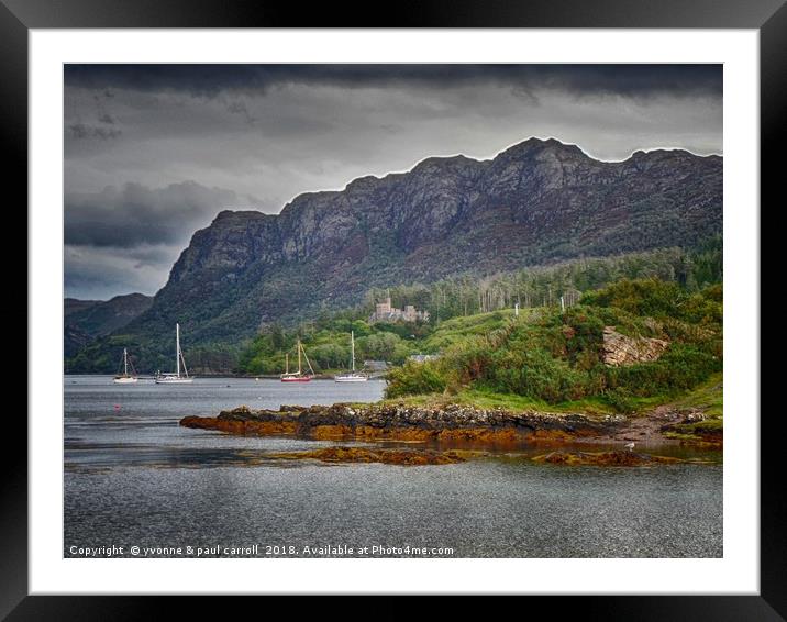Plockton and Torridon mountains Framed Mounted Print by yvonne & paul carroll