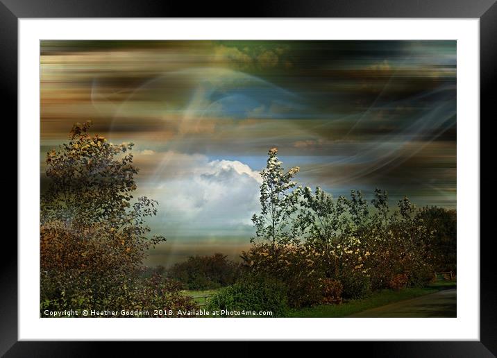 Moorland and Mists Framed Mounted Print by Heather Goodwin