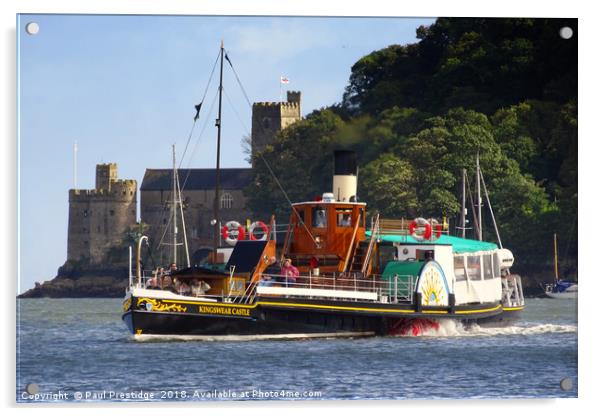     The Paddle Steamer 'Kingswear Castle'          Acrylic by Paul F Prestidge