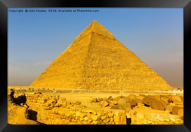 The Great Pyramid of Giza, Pyramids, Giza, Egypt,  Framed Print by John Keates