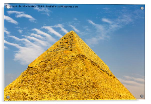 The Great Pyramid of Giza, Pyramids, Giza, Egypt,  Acrylic by John Keates