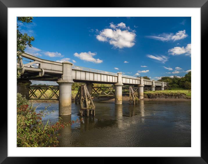 The White Railway Bridge at Carmarthen, Framed Mounted Print by Colin Allen