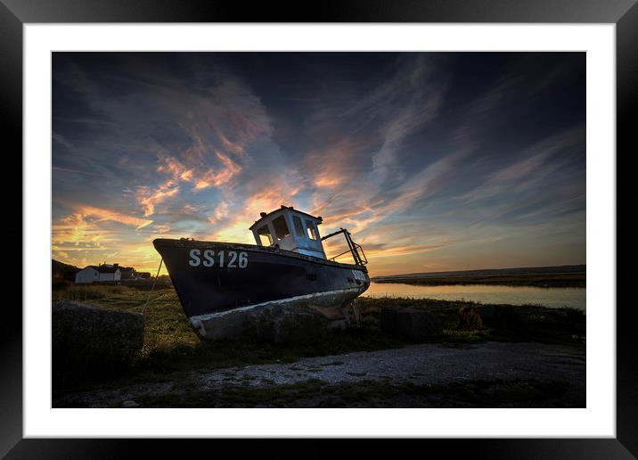 Sunset on the estuary Framed Mounted Print by Leighton Collins