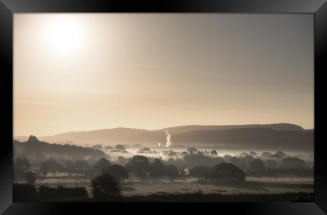 Misty Morning Sunrise Framed Print by Chris Sweet