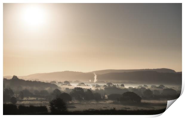 Misty Morning Sunrise Print by Chris Sweet