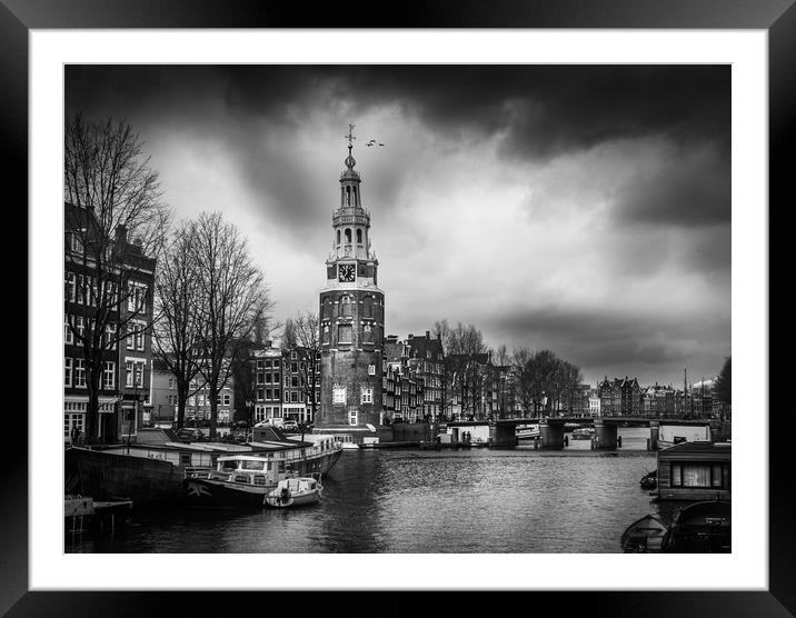 The city of Amsterdam Framed Mounted Print by Hamperium Photography