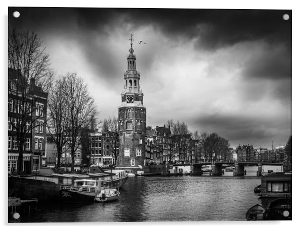 The city of Amsterdam Acrylic by Hamperium Photography